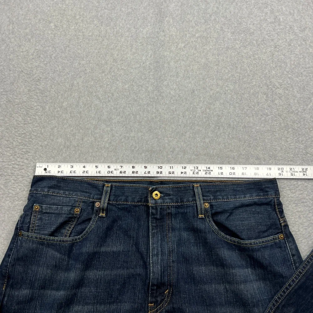 Levi's 569 Loose Straight Jeans Mens 38x34 Blue Dark Wash Denim Classic Baggy